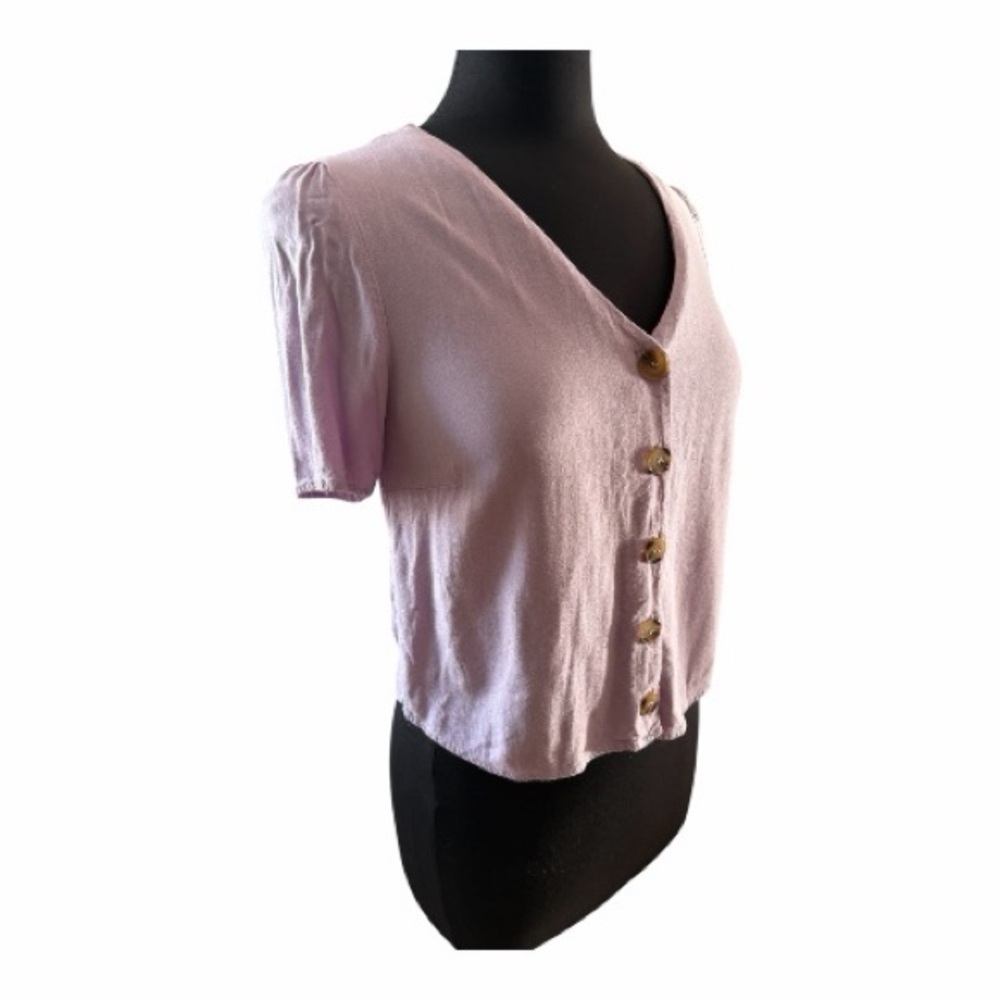 URBAN Romantics Purple Button Down Shirt - Picture 6 of 8